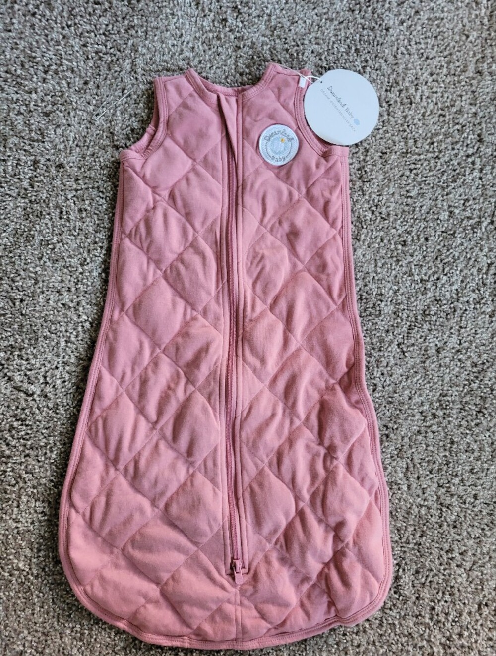 NWT Dreamland Baby Quilted Weighted Sleep Sack Size S 0-6 Months Pink